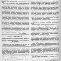 0090 - Page 86 - Académie de médecine : La syphilis cérébrale. - Suite de la discussion sur la fièvre typhoïde. [Dr F. de Ranse]. / Clinique chirurgicale. Arthrite cervicale. - Luxation unilatérale de l'atlas. Leçon de M. le professeur Dubrueil à l'Hôtel-Dieu Saint-Eloi de Montpellier. Suite et fin. - Voir les numéros 4 et 5. / Feuilleton. Revue médico-historique
