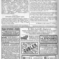 0400 - Page 396 - Variétés. Décès notifiés au bureau municipal de statistique de la ville de Paris du vendredi 3 août au jeudi 9 août 1883. / Ouvrages nouvellement parus