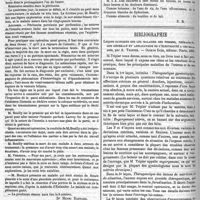 0410 - Page 406 - Travaux académiques. Société de chirurgie. [Dr Henri Bastard]. / Formulaire. Potion contre la diarrhée infantile accompagnée de douleurs de ventre et d'adynamie. [E. R.]. / Bibliographie. Leçons cliniques sur les maladies des femmes, thérapeutique générale et applications de l'électricité à ces maladies, par A. Tripier. - Octave Doin... Paris, 1883