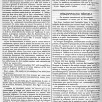 0616 - Page 612 - Pathologie médicale. Des kystes hydatiques du foie ouverts dans l'estomac, principalement au point de vue du pronostic, par le docteur Liandier. Suite. - Voir les numéros 49 et 50. (A suivre.). / Correspondance médicale. La clinique chirurgicale de Strasbourg. Le pansement au sucre, par M. Paul Berthod