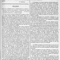 0109 - Page 105 - Revue bibliographique. La théorie du microzyma et le système microbien, par M. Béchamp. [P. Muselier]. / Bulletin. Suite de la discussion sur la prophylaxie de la syphilis. - Maladie kystique des mamelles. - Paralysie des nerfs bulbaires dans le goïtre exophthalmique. - Le bacille du cancer et celui de la pomme de terre