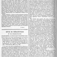 0118 - Page 114 - Neuropathologie. De l'atrophie musculaire des tabétiques et de sa nature périphérique, par M. Déjérine. (A suivre). / Revue thérapeutique et de pharmacologie. L'érythrophléine, un nouvel agent d'anesthésie locale