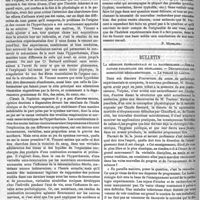 0216 - Page 214 - Bibliographie. Recherches expérimentales sur l'hyperthermie et les causes de la mort dans celle-ci, par M. Vincent. [P. Muselier]. / Bulletin. La médecine expérimentale et la bactériologie. - Sur la nature parasitaire des néoplasmes. - Dénomination des substances médicamenteuses. - Le tubage du larynx