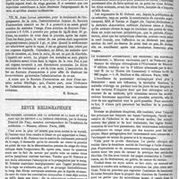 0324 - Page 322 - Revue des journaux de médecine. I. Abcès de la rate ouvert dans le poumon gauche, incision de l'abcès, guérison, par le docteur Prosanno Chowdhoory. (British med. Journal, 12 avril 1887.). II. Un cas d'abcès de la rate, intervention opératoire, guérison, par le docteur Lauenstein. (Deutsche medic. Wochenschrift, 1887...) - III. Sur le diagnostic de l'infarctus de la rate, par le docteur F. Müller. (Charité-Annalen, 1887 ; analysé in Deutsche Medizinal-Zeitung, 1888...) - IV. Sur la tumeur pulsatile de la rate, par le docteur Prior (Münchener Medic. Wochenschrift, 1887...) - V. Insuffisance aortique et pulsations de la rate, par le professeur Gerhardt. (Centralblatt für Klin. Medicin, 1888...) - VI. Injections parenchymateuses de strychnine dans la rate, dans les cas de malaria chronique, par le docteur Jacantani. (La Riforma medica, 1887...) - VII. Fluorure d'ammonium et fer dans le traitement de l'hypertrophie de la rate. Par le docteur J. Lucas. (The Practitioner, juin 1887.). [E. Ricklin]. / Revue bibliographique. Des progrès accomplis sur la question de la rage et de la part qui en revient à la théorie nerveuse, par le docteur Duboué... Masson... Paris, 1888. / Le pansement antiseptique ; ses principes ; ses nouvelles méthodes. Manuel pratiques, par J de Nusbaum..., traduite sur la 3e édition allemande par le docteur E. de la Harpe... J.-B. Baillère et fils... Paris, 1888. / Ruptures de l'urèthre chez l'homme et leur traitement, par M. le docteur A. Etienne... O. Doin..., Paris, 1887