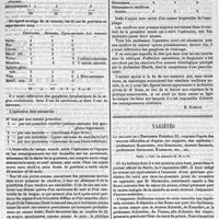 0419 - Page 417 - Revue des journaux de médecine. Contributions à l'étude de la curabilité de la maladie cancéreuse, par le docteur Meyer (Deutsche Zeitschrift für klin. Chirurgie, 1888. [E. Ricklin]. / Variétés. La maladie de l'empereur Frédéric III, exposée d'après des sources officielles et d'après les rapports des médecins : professeurs Bardleben, von Bergmann, docteur Bramann, professeurs Gerhardt, Kussmanl, etc., etc. Suite. - Voir les numéros 32, 33 et 34