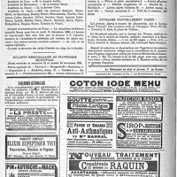 0580 - Page 576 - Nouvelles. Faculté de médecine de Paris. / Société d'anthropologie de Paris. / Bulletin hebdomadaire de statistique municipale. / Ouvrages nouvellement parus