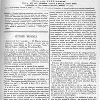 0593 - Page 589 - Sommaire. / Clinique médicale. I. Albuminurie post-variolique. - II. Lésions mitrales d'origine rhumatismale. - Bruit de galop chez les goutteux ; leçon clinique de M. le professeur Peter, à l'hôpital Necker, recueillie par M. le docteur H. B