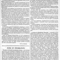 0147 - Page 143 - Bulletin. Académie de médecine : Suite de la discussion sur la pathogénie de la fièvre puerpérale. - Traitement chirurgical de la gangrène pulmonaire. - Papillomes récidivés du larynx ; trachéotomie et thyrotomie. - Instabilité de l'iodure de strontium. - La symphyséotomie. Sénat : Discussion du projet de loi sur la constitution des Universités en France. - Commencement de la discussion du projet de loi sur l'exercice de la médecine. [Dr F. de Ranse]. / Notes et informations. Troubles à la Faculté de médecine de Lyon. / La statue de Théophraste Renaudot. / Nouvelles. Faculté de médecine de Paris