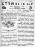 Pr Debove - Gazette médicale de Paris : journal de médecine et des sciences accessoires