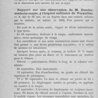 1036 - Page 1034 - Académies et Sociétés savantes. Société de chirurgie. Séance du 24 juin 1885. Rapport sur un observation de M. Demler...