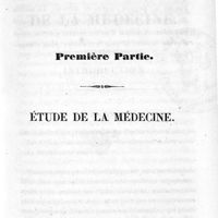 0019 - Page 1 - Première partie. Etude de la médecine