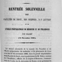 0003 - Page 3 - Académie de Caen. Rentrée solennelle des Facultés de droit, des sciences, des lettres et de l'Ecole préparatoire de médecine et de pharmacie de Caen. (15 novembre 1860)