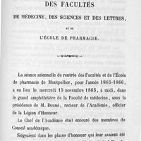 0003 - Page 3 - Rentrée solennelle des Facultés de médecine, des sciences et des lettres et de l'école de pharmacie