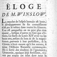 0003 - Page 1 - Eloge de M. Winslow