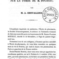 0001 - Page 1 - Discours prononcé sur la tombe de M. Bouriat, par M. A. Chevallier