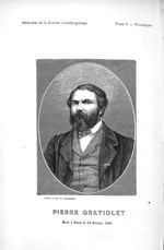 Pierre Gratiolet. Mort à Paris le 16 février 1865 - Eloge funèbre de Pierre Gratiolet, prononcé sur  [...]