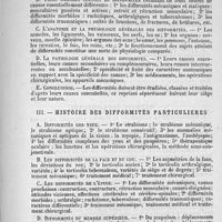 0011 - Page 11 - Sommaire des principales publications. II. - Histoire générale des difformités / III. Histoire des difformités particulières