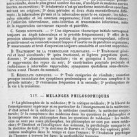 0016 - Page 16 - Sommaire des principales publications. XIII. - La tuberculose pulmonaire / XIV. - Mélanges philosophiques