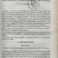 0003 - Page 3 - De l'usage et de l'abus des boissons fermentées et des boissons fermentées et distillées. I. Hygionomie. Chapitre Ier. Caractères des boissons fermentées et des boissons fermentées et distillées