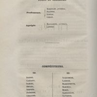 0002 - Page sans numérotation - Juges du concours / Compétiteurs