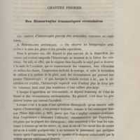 0005 - Page 5 - Chapitre premier. Des hémorragies traumatiques secondaires. A. Hémorragies artérielles