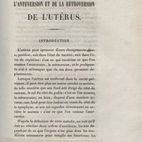 0003 - Page 3 - De l'antéversion et de la rétroversion de l'utérus. Introduction