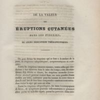 0003 - Page 3 - De la valeur des éruptions cutanées dans les pyrexies ; de leurs indications thérapeutiques