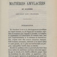 0003 - Page 3 - Des matières amylacées et sucrées leur rôle dans l'économie. Introduction