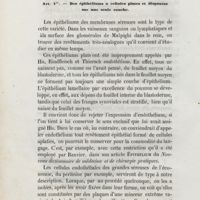 0174 - Page 166 - Art. 1er. Des épithéliums à cellules plates et disposées sur une seule couche