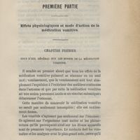 0015 - Page 13 - Première partie. Effets physiologiques et mode d'action de la médication vomitive. Chapitre premier. Coup d'oeil général sur les effets de la médication vomitive