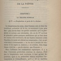 0011 - Page 7 - De la physiologie pathologique de la fièvre. Chapitre I. La chaleur normale. 1er. Production et perte de la chaleur