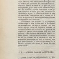 0036 - Page 20 - II. Action du froid sur la respiration. 1° Action du froid en application locale