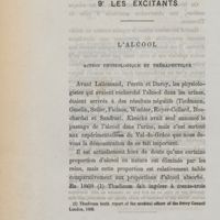 0092 - Page 84 - 9° Les excitants. L'alcool. Action physiologique et thérapeutique