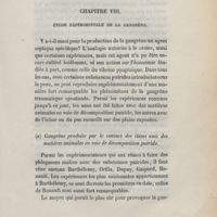 0073 - Page 71 - Chapitre VIII. Étude expérimentale de la gangrène. (a) Gangrène produite par le contact des tissus avec des matières animales en voie de décomposition putride