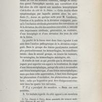 0147 - Page 145 - 1° Il y a paralysie des membres. A. Le malade regarde du côté opposé à ses membres paralysés