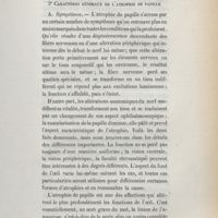 0311 - Page 309 - 3° Caractères généraux de l'atrophie de papille. A. Symptômes