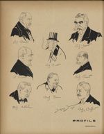 [Caricatures] Pr Debove, Dr Troisier, Pr Hutinel, Pr Poncet, Pr Bar, Pr Segond, Pr Pinard, Pr Chauff [...]