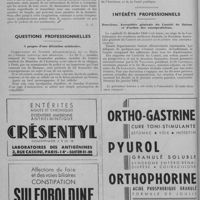 0052 - Page 66 - Variété. Déculottades / Questions professionnelles. A propos d'une détention arbitraire / Intérêts professionnels. Deuxième Assemblée générale du Comité de liaison et d'action des omnipraticiens