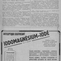 0057 - Page 71 - Informations et nouvelles diverses. Faculté de Paris. Chaire de clinique médicale propédeutique.- (Hôpital Broussais. Professeur Pasteur Vallery-Radot) / Chaire de chirurgie orthopédique et réparatrice.- (Hôpital Cochin. Professeur Merle d'Aubigné)