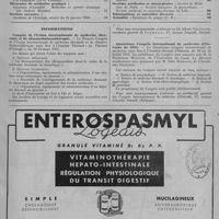 0065 - Page 83 - Sommaire du n° 5 / Informations. Congrès de l'union internationale de médecine thermale et de climatothalassothérapie / Quatrième Congrès international de médecine d'Ostende de 1951