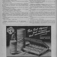 0076 - Page 94 - Informations et nouvelles diverses. Faculté de Paris. Clinique urologique de l'Hôpital Cochin (47, faubourg Saint-Jacques).- Prof. Bernard Fey / Clinique d'accouchements et de gynécologie.- (Clinique Tarnier, 89, rue d'Assas).- Professeur M. Lantuéjoul / Clinique de psychiatrie infantile, Hôpital des Enfants-Malades, 148, rue de Sèvres. Professeur G. Heuyer