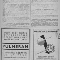 0093 - Page 115 - Informations et nouvelles diverses. Cours et conférences. Un cours supérieur de gynécologie est organisé par la chaire de clinique gynécologique de l'Hôpital Broca. M. le Prof. Paul Funck-Brentano le dirige (29 janvier au 3 mars 1951), avec la collaboration de MM. B. Moricard... ; R. Palmer... : J. Dalsace... ; II. Robert... ; J. de Brun... ; Mlle S. Gothé... ; MM. J. Bourreau... ; R. Chambraud... ; Baudry, Bory et Chirié... ; Mme H. Michel-Wolfromm, Mlle P. Philippe, MM. J.-D. Martinet et R. Tubiana... ; Mlle H. Palisse... ; Mme F. Moricard... ; MMmes M. Basch. Cl. Prévost, I. G. Guillon... ; Mmes Aghion-Emer, Coudeyras, de Brux, Viel et Weill-Hallé... ; M. J. Pulsford... / Hôpital Tenon / Concours et places vacantes. Calvados. Centre régional de lutte contre le cancer (Caen) / Sanatorium de Lay-Saint-Christophe (Meurthe-et-Moselle)