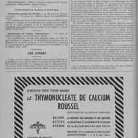 0108 - Page 134 - Informations et nouvelles diverses. Cours et conférences. Cours de perfectionnement de gastro-entérologie de l'Hôpital Tenon / Concours et places vacantes. Sanatorium public du Timbre, à la Membrolle (Indre-et-Loire) / Sanatorium de Carbet (Martinique) / Les livres