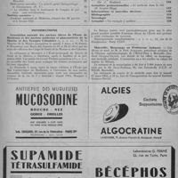0113 - Page 143 - Sommaire du n° 8 / Informations. Association amicale des anciens élèves de l'École de Bordeaux et des anciens médecins et pharmaciens de la Marine et des Troupes Coloniales (A. S. N. C.) / Marseille. Hommage au Professeur Aubaret