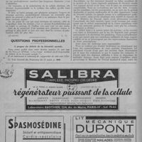 0182 - Page 228 - Variété. Le système nerveux et la cybernétique (A suivre) / Questions professionnelles. A propos du déficit de la sécurité sociale