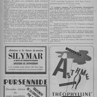 0185 - Page 231 - Informations et nouvelles diverses. Avant la journée mondiale du cancer / Congrès et réunions. XXXVIIIe Congrès de l'Association des anatomistes / Ier Congrès européen de l'Association internationale pour l'étude des bronches (Paris, 21 et 22 avril 1951)