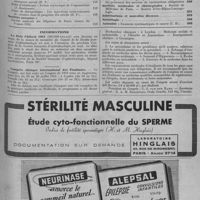 0193 - Page 245 - Sommaire du n° 13 / Informations. Le prix Chibret 1951 / Congrès clinique international des étudiants