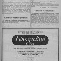 0197 - Page 249 - Variété. Le système nerveux et la cybernétique (A suivre) / Questions professionnelles. A propos d'un communiqué concernant la retraite. Un mise au point du Syndicat des médecins de l'arrondissement de Boulogne-sur-Mer [Dr. F. Debusschere] / Intérêts professionnels. A propos de la valeur du K chirurgical dans la région parisienne