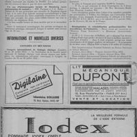 0201 - Page 253 - Sociétés médicales et chirurgicales. Société d'oto-rhino-laryngologie de Paris. Abcès cérébral droit, complication d'une sinusite maxillaire chronique gauche chez un malade porteur d'une sinusite chronique maxillaire gauche, non diagnostiquée (apparition brusque d'un syndrome méningé avec hémiplégie gauche) / Un cas d'hémiatrophie faciale de Romberg (avec présentation de malade) / Informations et nouvelles diverses. Congrès et réunions. Congrès international de biologie clinique (Londres, 16 au 20 juillet 1951) / Réadaptation et réhabilitation professionnelles des travailleurs de l'industrie