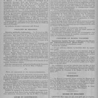 0204 - Page 256 - Informations et nouvelles diverses. Faculté de Paris. Clinique chirurgicale de l'Hôtel-Dieu. Cours de perfectionnement / Facultés de Province. Journées médicales toulousaines / Cours et conférences. Un enseignement destiné à la formation de chefs de centre de transfusion sanguine aura lieu du 16 avril au 11 juillet 1951 au Centre national de transfusion sanguine, 6, rue Alexandre-Cabanet (15e) / Concours et places vacantes. Sanatorium Amédée Tarrade, à Bellegares-les-Fleurs, par Châteauneuf-la-Forêt (Haute-Vienne) / Nécrologie / Offres et demandes